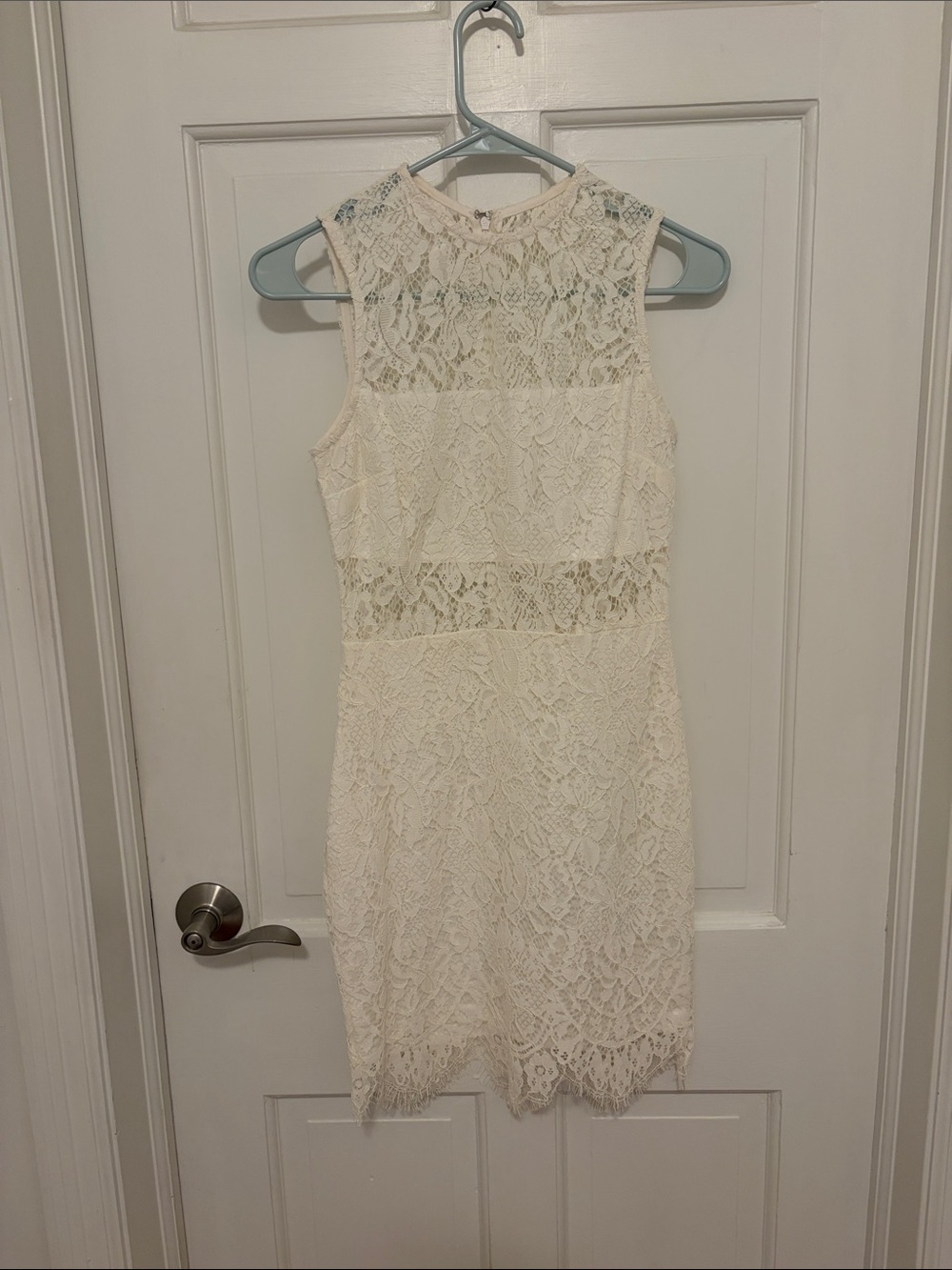 superdown Lace Mini Dress in Cream